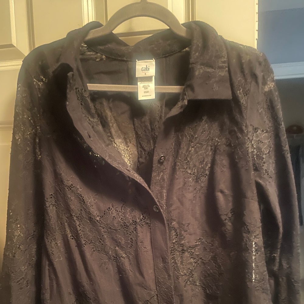 CAbi lace black top